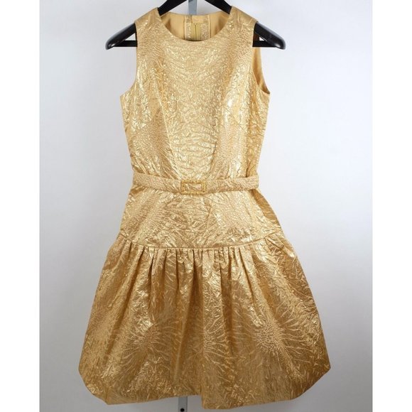 Mainbocher Dresses & Skirts - Mainbocher dress sz Small gold brocade excellent condition haute couture